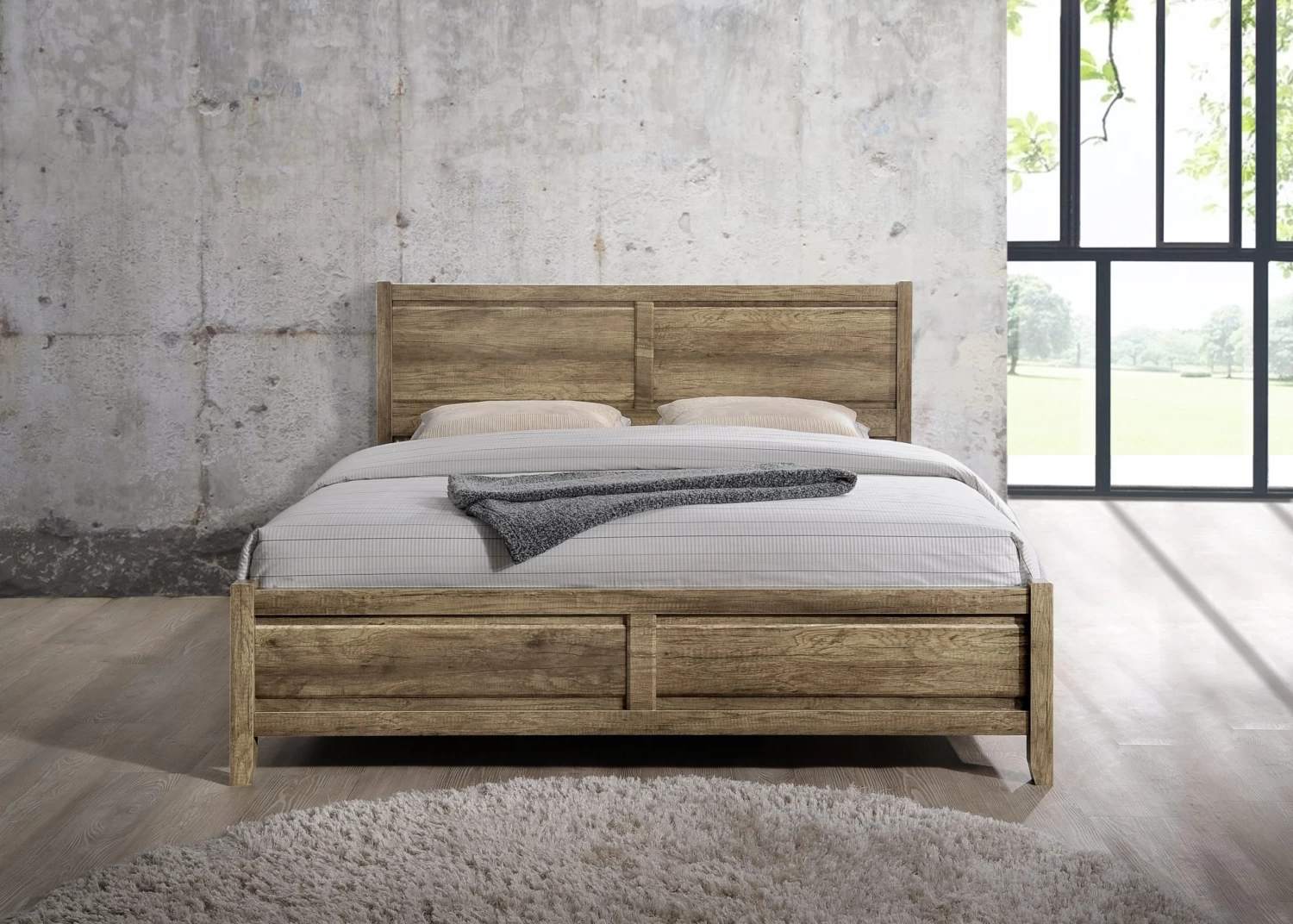 Alice Bed Queen Oak Colour 4 Alice Bed Queen Oak Colour - Image 2