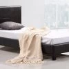 Single PU Leather Bed Frame Brown