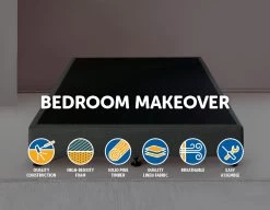 Palermo Queen Ensemble Bed Base Platinum Graphite Linen Fabric -Best Bedding Store 823161 2 1