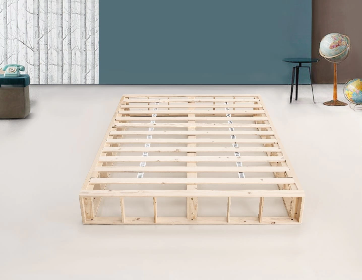 Palermo King Single Ensemble Bed Base Platinum Graphite Linen Fabric 6 Palermo King Single Ensemble Bed Base Platinum Graphite Linen Fabric - Image 4