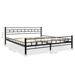 Bed Frame Black Metal 183x203 Cm -Best Bedding Store 8718475711551 g en hd 5