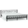 Bed Frame Black Metal 183x203 Cm -Best Bedding Store 8718475711551 m en hd 1