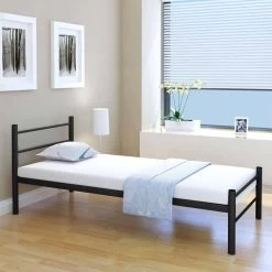 Bed Frame Black Metal King Single Size