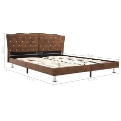 Bed Frame Brown Fabric 183x203 Cm King 15 Bed Frame Brown Fabric 183x203 Cm King -Best Bedding Store 8719883580166 g en hd 6