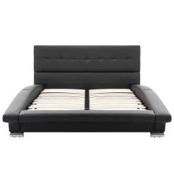 Bed Frame Black Faux Leather 106x203 Cm King Single 13 Bed Frame Black Faux Leather 106x203 Cm King Single -Best Bedding Store 8719883580371 g en hd 3