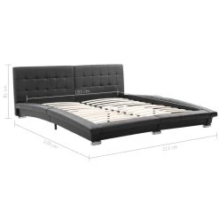 Bed Frame Black Faux Leather 183x203 Cm King 17 Bed Frame Black Faux Leather 183x203 Cm King -Best Bedding Store 8719883580401 g en hd 7