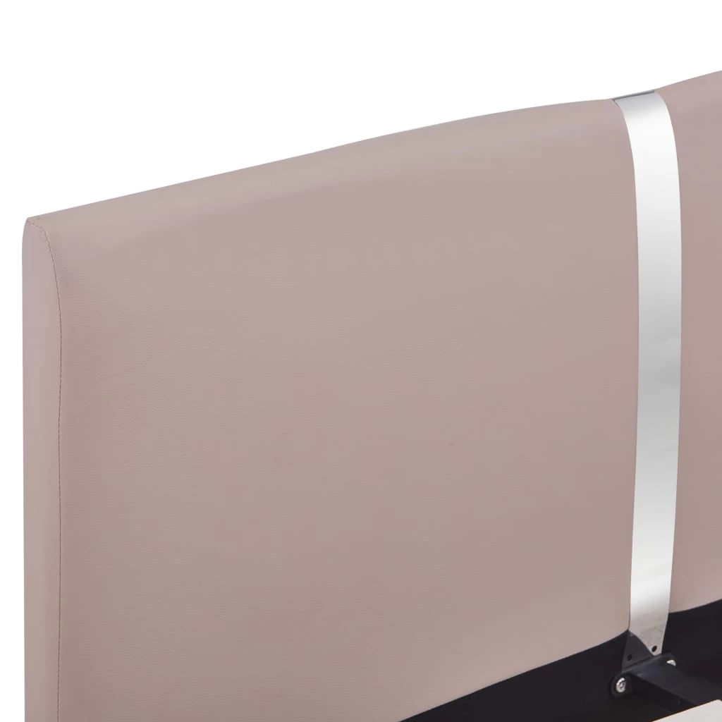 Bed Frame Cappuccino Faux Leather King Single 7 Bed Frame Cappuccino Faux Leather King Single - Image 5