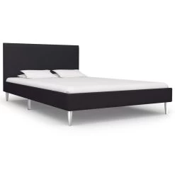 Bed Frame Black Fabric King