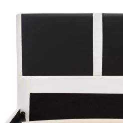 Bed Frame Black And White Faux Leather 106x203 Cm King Single 16 Bed Frame Black And White Faux Leather 106x203 Cm King Single -Best Bedding Store 8719883679761 g en hd 5