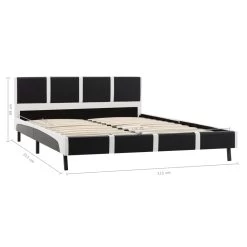 Bed Frame Black And White Faux Leather 106x203 Cm King Single 19 Bed Frame Black And White Faux Leather 106x203 Cm King Single -Best Bedding Store 8719883679761 g en hd 8