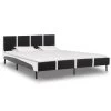 Bed Frame Black And White Faux Leather 183x203 Cm King -Best Bedding Store 8719883679792 a en hd 1