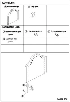 Anne Queen White Headboard -Best Bedding Store AI Q