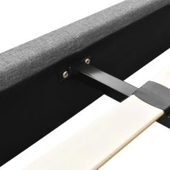 Bed Frame Double Size Base Mattress Platform Full Size Fabric Wooden Grey NEO -Best Bedding Store BFRAME E NEO D GY AB 08