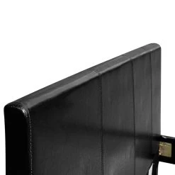 Bed Frame Double Size Base Mattress Platform Full Size Leather Wooden Black NEO -Best Bedding Store BFRAME E NEO DOU BK AB 06