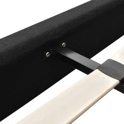 Bed Frame Queen Full Size Base Mattress Platform Fabric Wooden Charcoal NEO -Best Bedding Store BFRAME E NEO Q CHAR AB 08