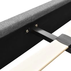 Bed Frame Queen Size Base Mattress Platform Full Size Fabric Wooden Grey NEO -Best Bedding Store BFRAME E NEO Q GY AB 08