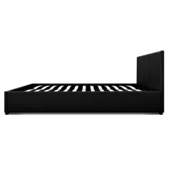 Artiss Double Size PU Leather And Wood Bed Frame Headboard - Black -Best Bedding Store BFRAME E NINO D BK AB 04