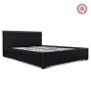 Artiss Queen Size PU Leather And Wood Bed Frame Headboard - Black 1 Artiss Queen Size PU Leather And Wood Bed Frame Headboard - Black -Best Bedding Store BFRAME E NINO Q BK AB 00