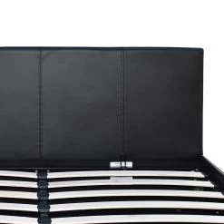 Artiss Queen Size PU Leather And Wood Bed Frame Headboard - Black -Best Bedding Store BFRAME E NINO Q BK AB 06