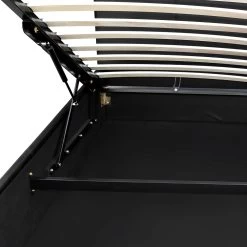 Artiss Queen Size PU Leather And Wood Bed Frame Headboard - Black -Best Bedding Store BFRAME E NINO Q BK AB 08