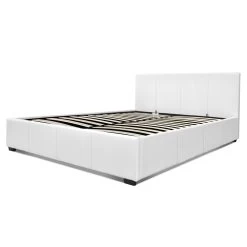 Artiss Queen Size PU Leather And Wood Bed Frame Headboard -White -Best Bedding Store BFRAME E NINO Q WH AB 02