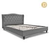 Artiss Double Size Wooden Upholstered Bed Frame Headboard - Grey -Best Bedding Store BFRAME E PIER D GY AB 00
