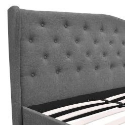 Artiss Double Size Wooden Upholstered Bed Frame Headboard - Grey -Best Bedding Store BFRAME E PIER D GY AB 05