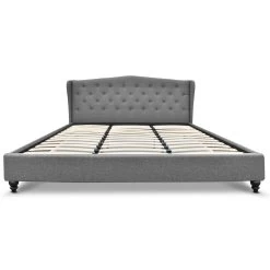 Artiss King Size Wooden Upholstered Bed Frame Headboard - Grey -Best Bedding Store BFRAME E PIER K GY AB 02