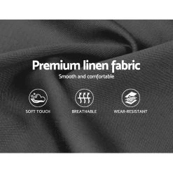 Artiss King Size Bed Frame Base Mattress Fabric Wooden Charcoal POLA -Best Bedding Store BFRAME E POLA K CHAR AB 06