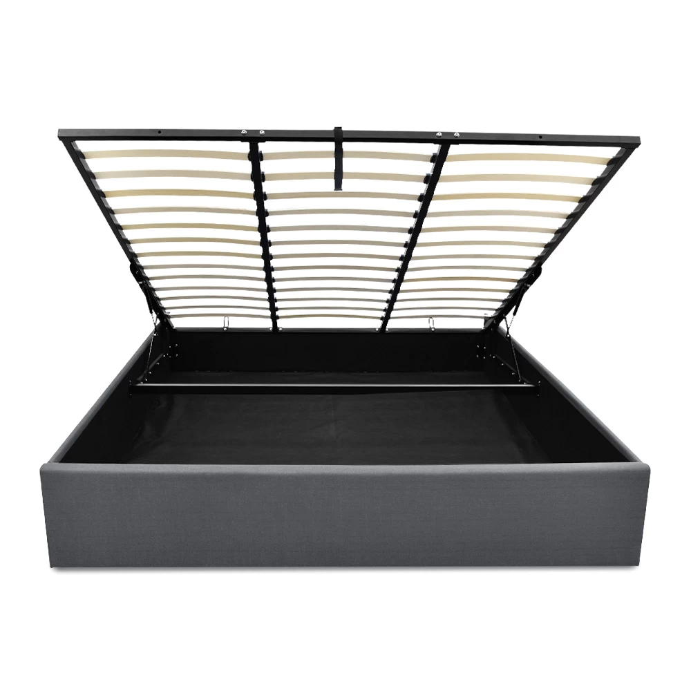 Artiss King Size Gas Lift Bed Frame Base With Storage Platform Fabric 5 Artiss King Size Gas Lift Bed Frame Base With Storage Platform Fabric - Image 3