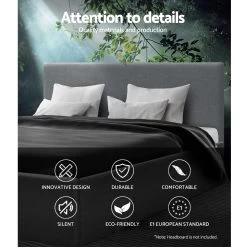 Artiss King Size Gas Lift Bed Frame Base With Storage Platform Fabric 12 Artiss King Size Gas Lift Bed Frame Base With Storage Platform Fabric -Best Bedding Store BFRAME E TOKI K GY AB 03