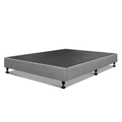 Artiss Double Size Fabric And Wood Bed Frame - Grey -Best Bedding Store BFRAME E TOMI D GY 02