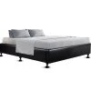 Artiss King Size Bed Base Frame Mattress Platform Leather Wooden Black TOMI