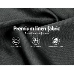 Artiss King Single Size Bed Base Frame Mattress Platform Fabric Wooden Charcoal TOMI -Best Bedding Store BFRAME E TOMI KS CHAR AB 05