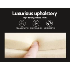 Artiss Queen Size Bed Base Frame Mattress Platform Fabric Wooden Beige TOMI -Best Bedding Store BFRAME E TOMI Q BEIGE AB 06