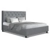Artiss Double Size Fabric Bed Frame Headboard - Grey -Best Bedding Store BFRAME E VAN D GY AB 00