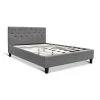 Artiss VANKE Queen Size Bed Frame Base Fabric Headboard Wooden Mattress -Best Bedding Store BFRAME E VANKE Q GY AB 00