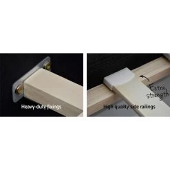 DOUBLE Bed Frame With 4 Storage Drawers AVIO Fabric Headboard Wooden -Best Bedding Store BFRAME F AVIO D GY ABC 06