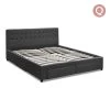 Artiss Queen Size Fabric Bed Frame Headboard With Drawers - Charcoal -Best Bedding Store BFRAME F AVIO Q CHA ABC 00