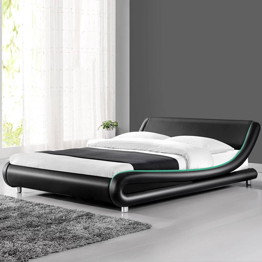 Artiss King Size PU Leather Bed Frame - Black 9 Artiss King Size PU Leather Bed Frame - Black - Image 7