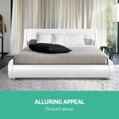Artiss King Size PU Leather Bed Frame - White -Best Bedding Store BFRAME F FLIO K WH AB 02