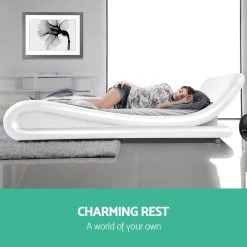 Artiss King Size PU Leather Bed Frame - White -Best Bedding Store BFRAME F FLIO K WH AB 03