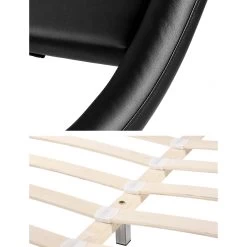 Artiss Queen Size PU Leather Bed Frame - Black -Best Bedding Store BFRAME F FLIO Q BK AB 05