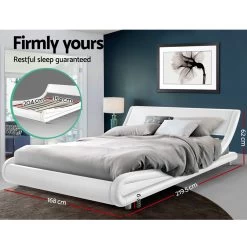 Artiss Queen Size PU Leather Bed Frame - White 10 Artiss Queen Size PU Leather Bed Frame - White -Best Bedding Store BFRAME F FLIO Q WH AB 01