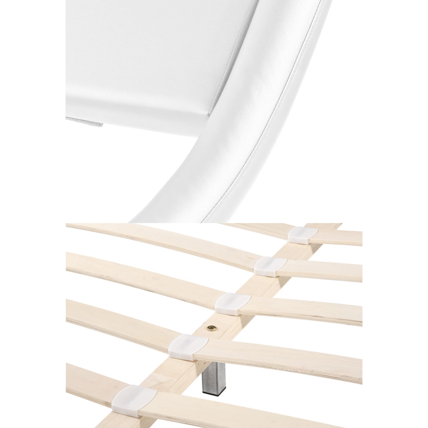 Artiss Queen Size PU Leather Bed Frame - White 8 Artiss Queen Size PU Leather Bed Frame - White - Image 6