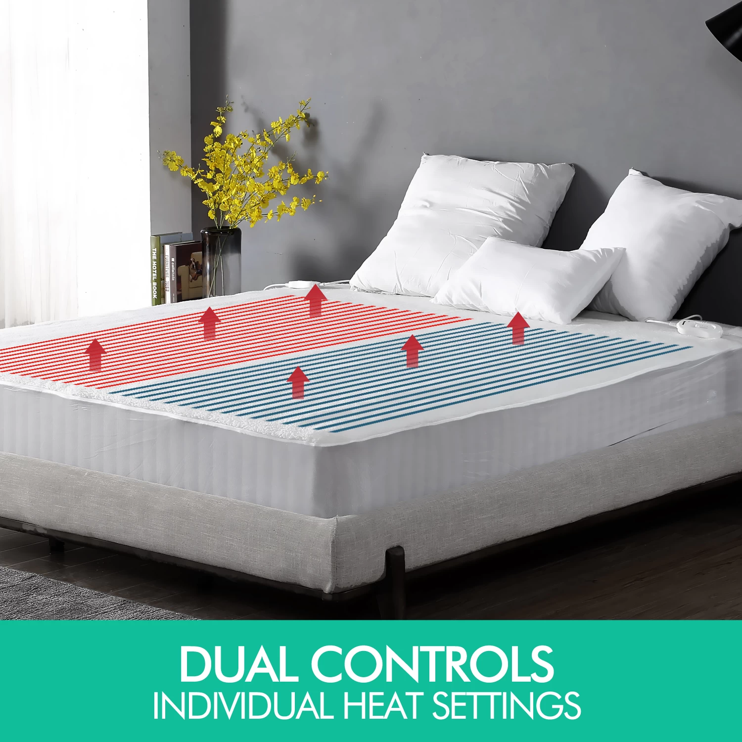 Fleecy Fully Fitted Heated Electric Blanket Single 4 Fleecy Fully Fitted Heated Electric Blanket Single - Image 2