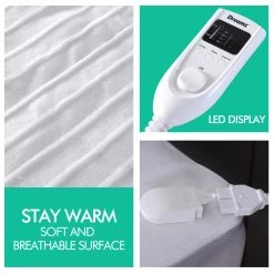 Polyester Fully Fitted Heated Electric Blanket With Timer Single -Best Bedding Store BK1004 S AC d 3