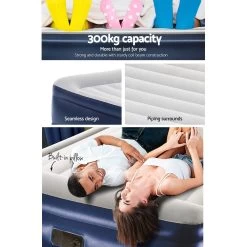 Bestway King Air Bed Inflatable Mattress Sleeping Mat Battery Built-in Pump -Best Bedding Store BW BED K 61 67692 04