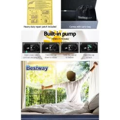 Bestway King Air Bed Inflatable Mattress Sleeping Mat Battery Built-in Pump -Best Bedding Store BW BED K 61 67692 06