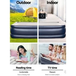 Bestway Queen Air Bed Inflatable Mattress Sleeping Mat Battery Built-in Pump -Best Bedding Store BW BED Q 46 67630 05